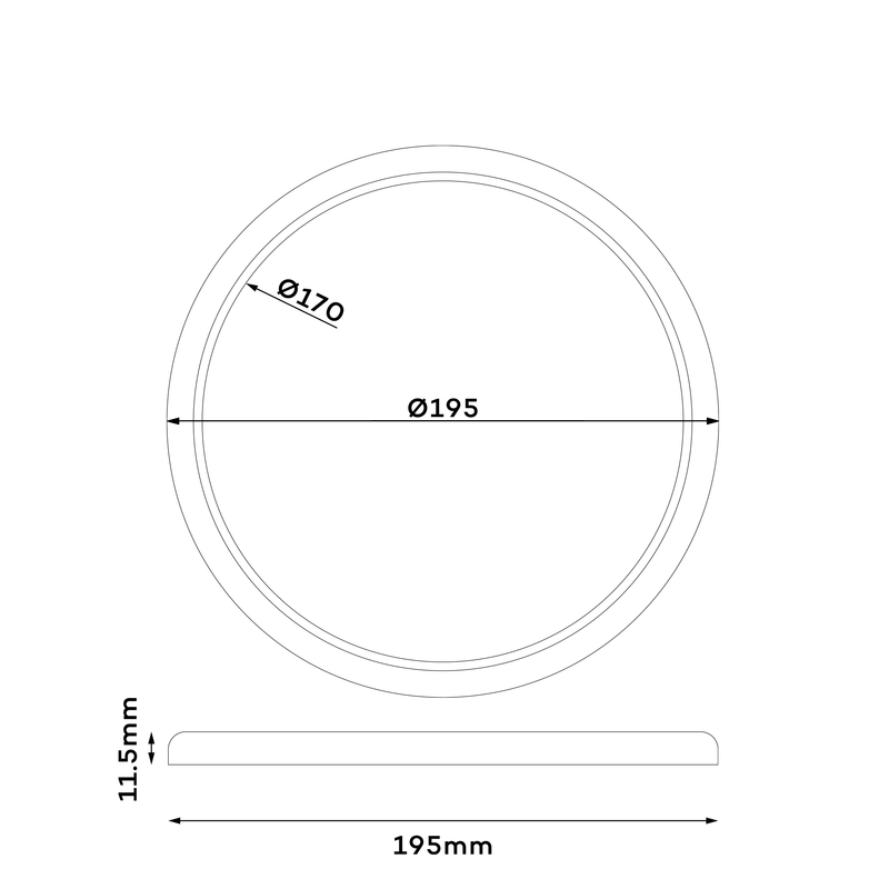 Load image into Gallery viewer, Iluma 12v Slimline Touch Dimmable LED Downlight 6000k 195mm Black
