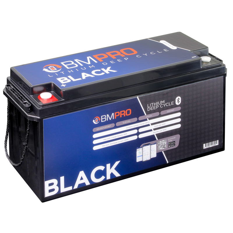 Load image into Gallery viewer, BMPRO Black Series 200AH Lithium Deep Cycle Battery