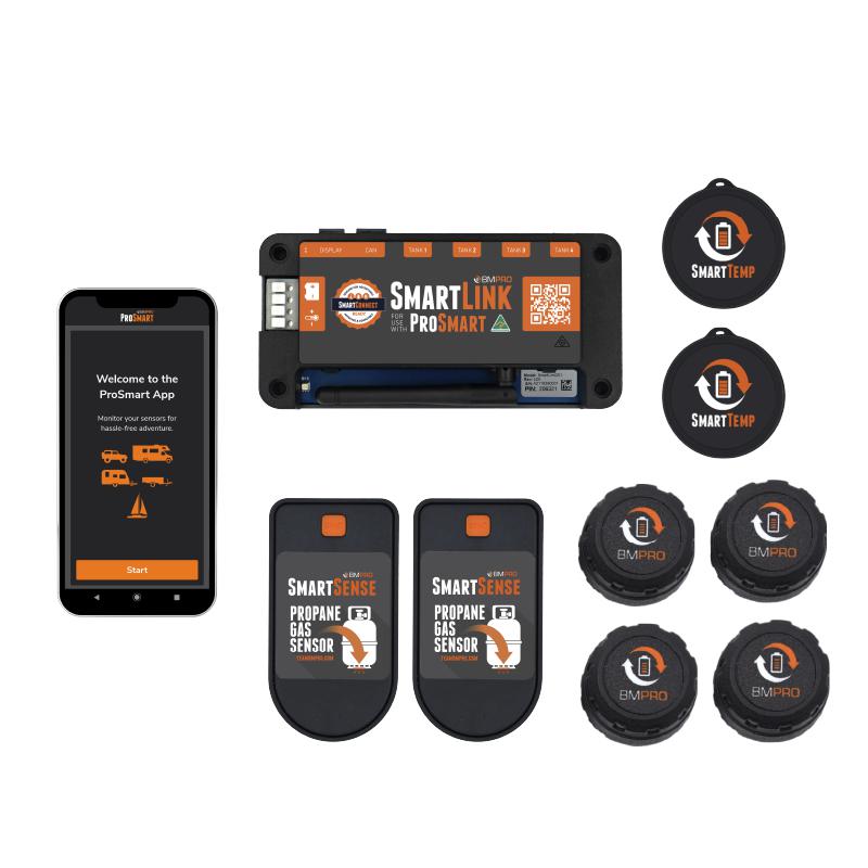 Load image into Gallery viewer, BMPRO Smart Connect Kit - 2 x Gas / 2 x Temp / 4 x Tire Press Monitoring Sensors