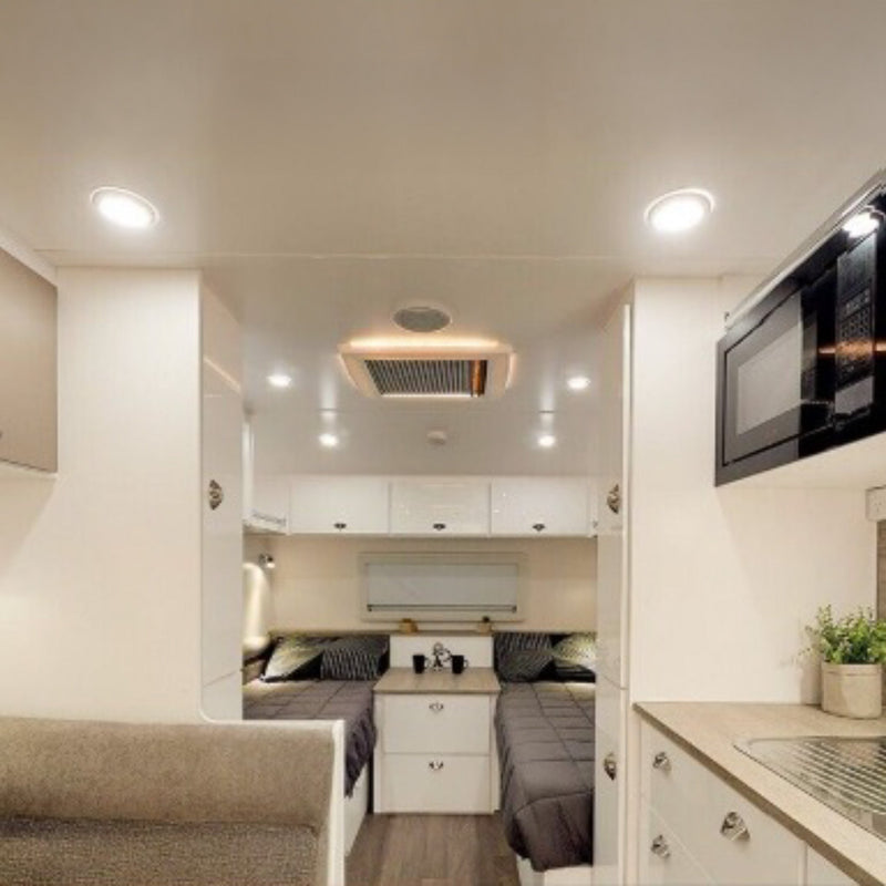 Load image into Gallery viewer, Iluma 12v Slimline Touch On / Off LED Downlight 60mm Cool White Light - Chrome