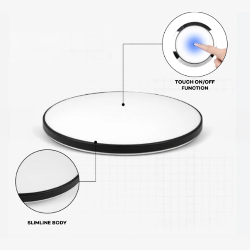 Load image into Gallery viewer, Iluma 12v Slimline Touch On / Off LED Downlight Blue / White Light 140mm Chrome
