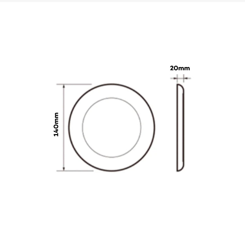 Load image into Gallery viewer, Iluma 12v Slimline Touch On / Off LED Downlight Blue / White Light 140mm Chrome