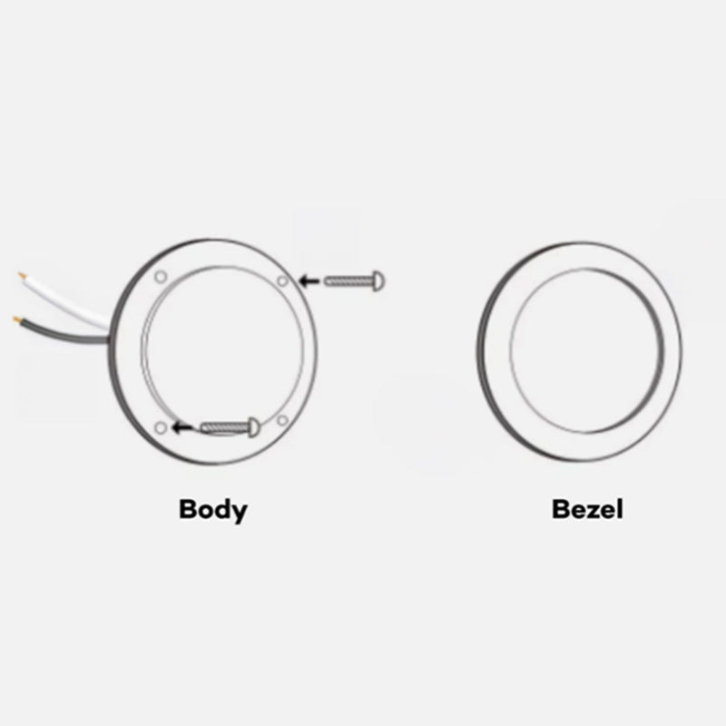 Load image into Gallery viewer, Iluma 12v Slimline Touch On / Off LED Downlight Blue / White Light 140mm Chrome