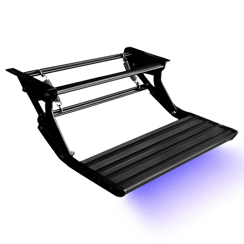 Load image into Gallery viewer, Iluma Single Manual Pull Out Aluminium Step Black With LED Light