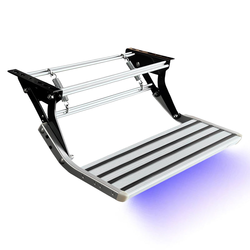 Load image into Gallery viewer, Iluma Single Manual Pull Out Aluminium Step Silver With LED Light