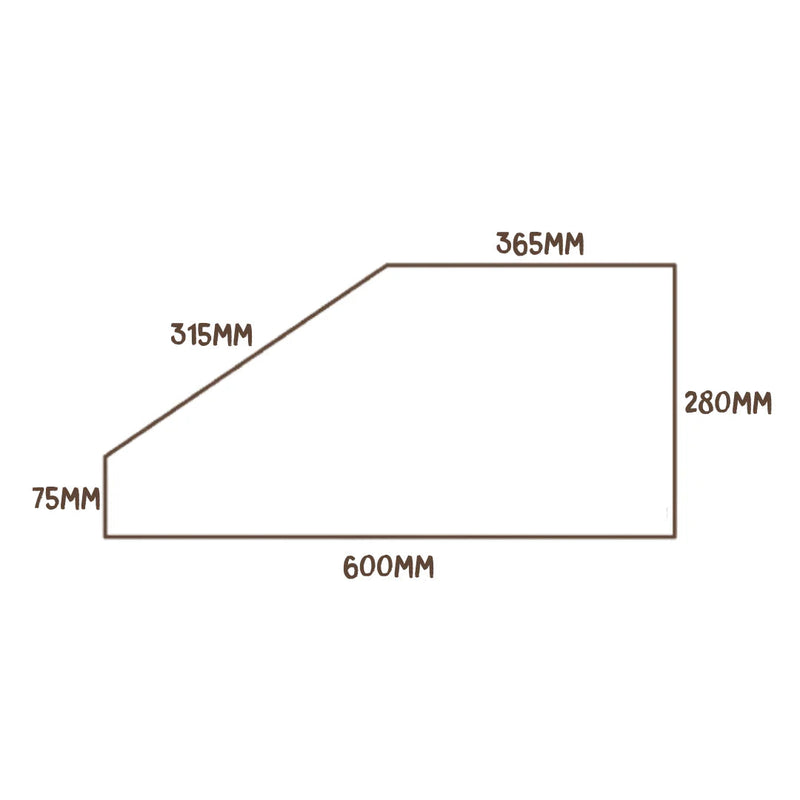Load image into Gallery viewer, Muk Mat Angled Caravan Step Mat 28.5cm x 60cm Dark Grey