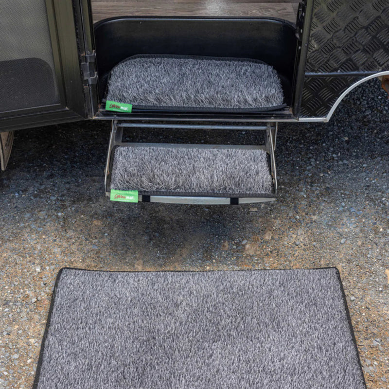 Load image into Gallery viewer, Muk Mat Pull Out Caravan Step Mat 20cm x 51cm Dark Grey