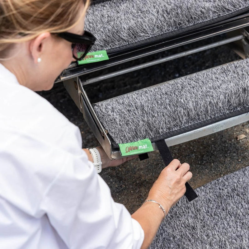Load image into Gallery viewer, Muk Mat Pull Out Caravan Step Mat 20cm x 51cm Dark Grey