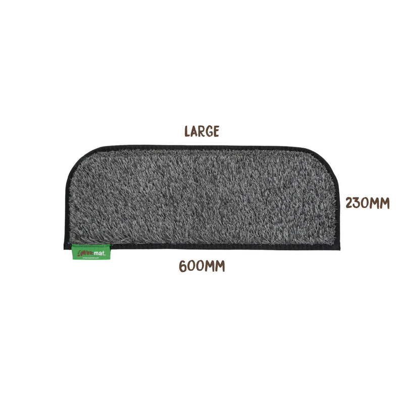 Load image into Gallery viewer, Muk Mat Rounded Caravan Step Large Mat 23cm x 60cm Dark Grey
