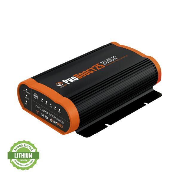 Load image into Gallery viewer, BMPRO Pro Boost 25 Amp Lithium DC-DC Charger with 25A Solar Input MMPT
