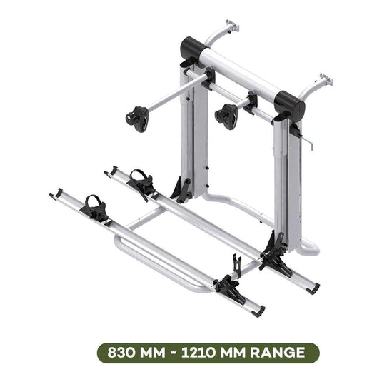 Electric 12V Bike Lift Rack Carrier 2 Bike 830 - 1210 mm Range Inc Remote