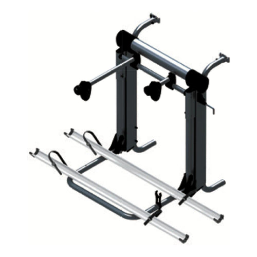 Electric 12V Bike Lift Rack Carrier 2 Bike 920-1400mm Range For Fat Tyres Inc Remote-Black