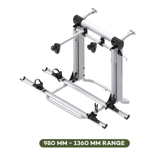 Electric 12V Bike Lift Rack Carrier 2 Bike 980 - 1360mm Range - Remote Inc