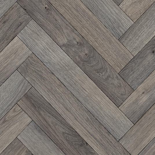 Eurolux Flooring Collection Herringbone Grey Oak 72m2 - 2.4X30M 0.6
