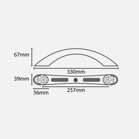 Finch Exterior Grab Handle Including LED Light Satin Silver