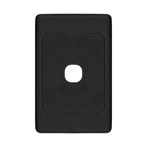 Iluma 1 Gang Light Switch Cover Plate Only Black