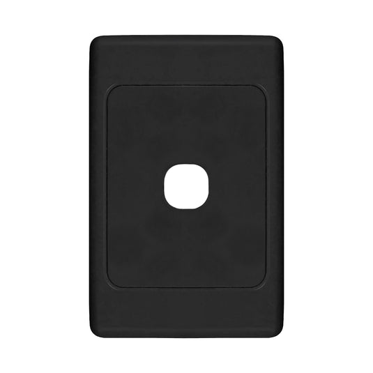 Iluma 1 Gang Light Switch Cover Plate Only Black