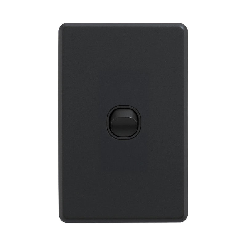 Load image into Gallery viewer, Iluma 1 Gang Vertical Light Switch Black
