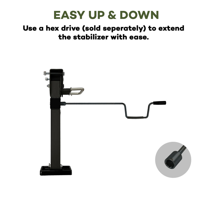 Load image into Gallery viewer, Iluma Drop Down Stabilizer leg Corner Steadies 420mm Black
