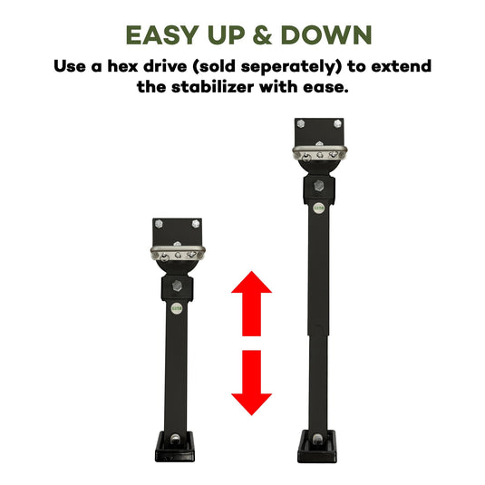 Iluma Drop Down Stabilizer leg Corner Steadies 620mm Black