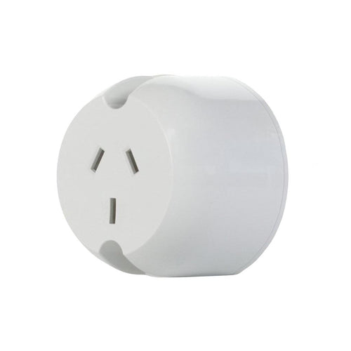 Iluma Panel Mount Plug Base Surface Socket GPO PowerPoint 70mm White