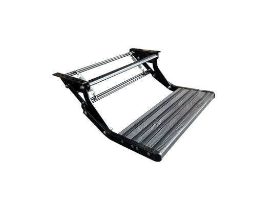 Iluma Single Manual Pull Out Aluminium Step Black No Light