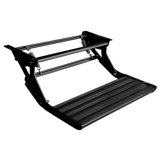 Iluma Single Manual Pull Out Aluminium Step Black With LED Light