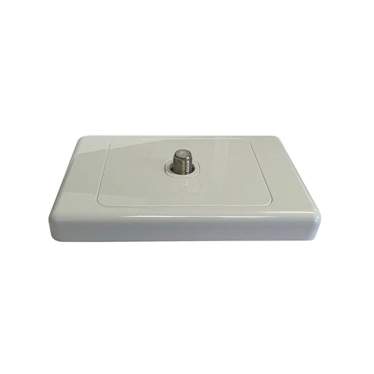 Iluma Wall Plate Single TV Antenna F Type Socket Outlet White