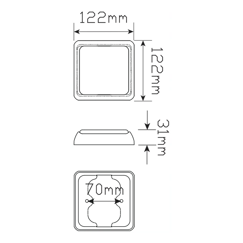 Load image into Gallery viewer, LED Autolamp 12/24V 100 Series Stop/Tail Red LED Light
