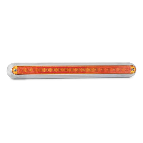 LED Autolamp 12V Indicator LED Strip Light In Chrome Bracket Blister