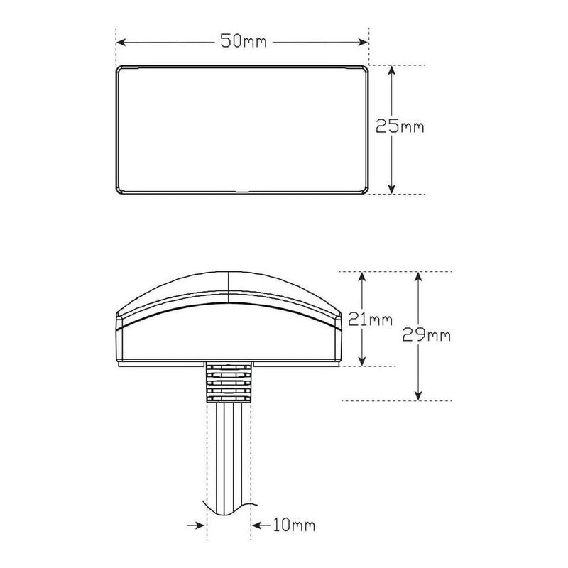 Load image into Gallery viewer, LED Autolamp 12V/24V Amber Side Direction Indicator Marker / 3M Adhesive 50x25x21mm
