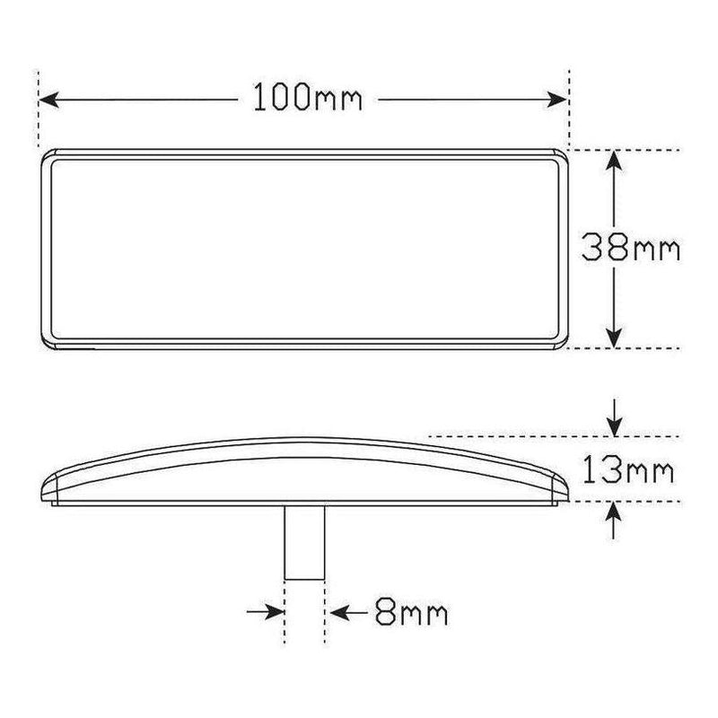 Load image into Gallery viewer, LED Autolamp 12V/24V Amber Side Marker with Built in Reflector / 3M Adhesive
