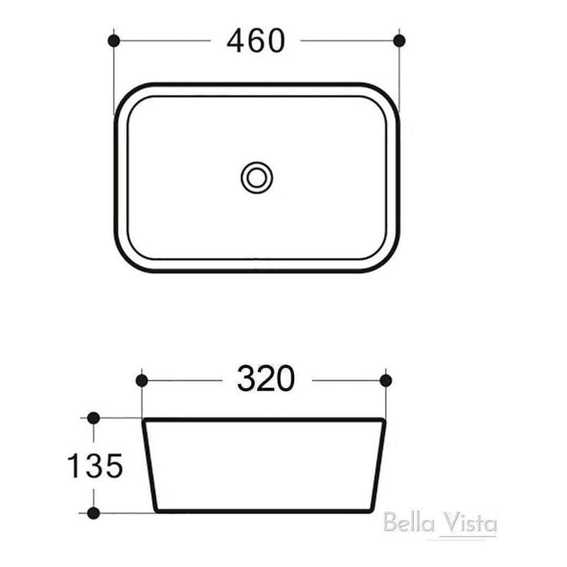 Load image into Gallery viewer, Lina Ceramic Basin Sink 460 x 320 White
