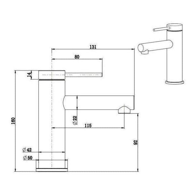 Load image into Gallery viewer, Mica Basin Sink Tap Mixer Straight Chrome
