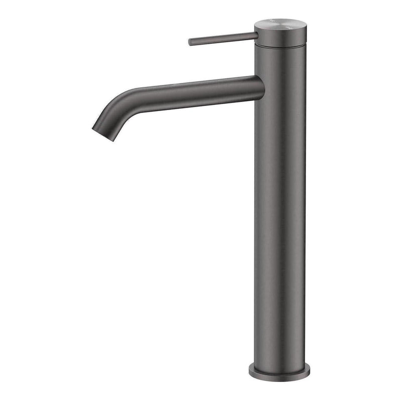 Load image into Gallery viewer, Mica Tall Basin Sink Tap Mixer Curved Spout Gunmetal
