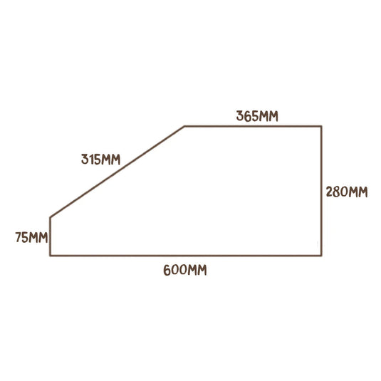 Muk Mat Angled Caravan Step Mat 28.5cm x 60cm Dark Grey