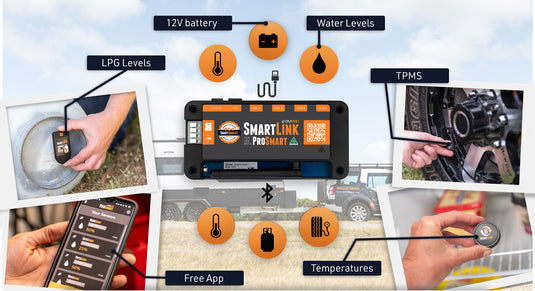 BMPRO Smart Connect Kit - 2 x Gas / 2 x Temp / 4 x Tire Press Monitoring Sensors