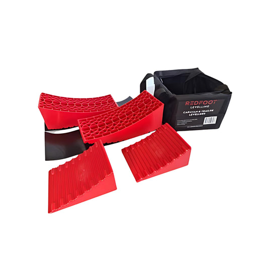 Redfoot Levelling Kit - 2 x Levellers, 2 x Chooks, 2 x Rubber Mats inc Carry Bag