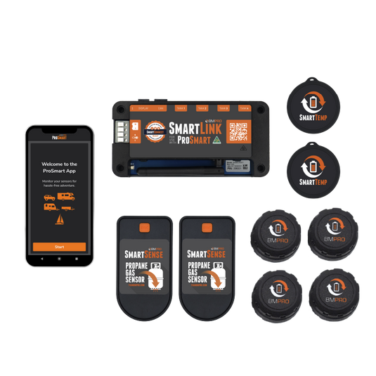 BMPRO Smart Connect Kit - 2 x Gas / 2 x Temp / 4 x Tire Press Monitoring Sensors